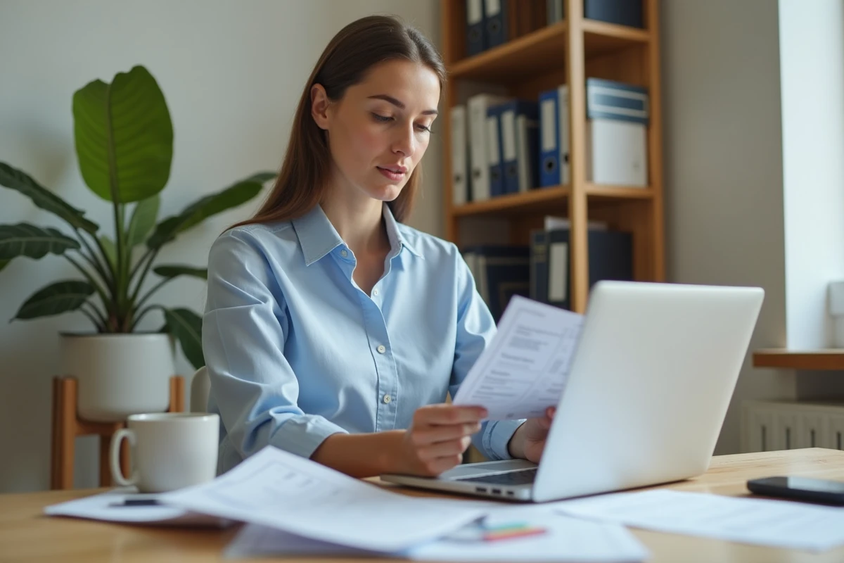 Femme consultant les documents réglementaires pour conduire un quad T3B homologué